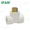 Factory Prices All Size UPVC Pipe Fitting Brass Male Tee details Picture